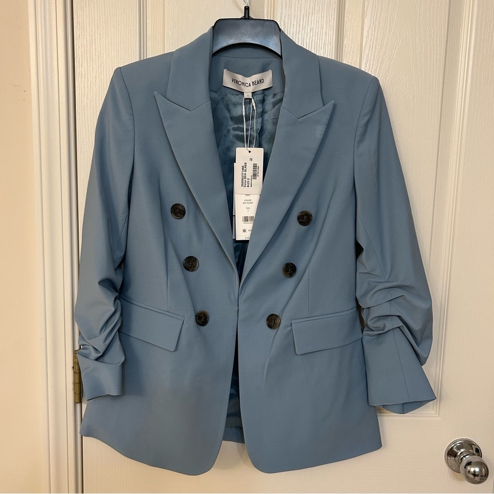 Veronica Beard Beacon Dickey Jacket in Sea Glass Size 2 - Picture 4 of 9